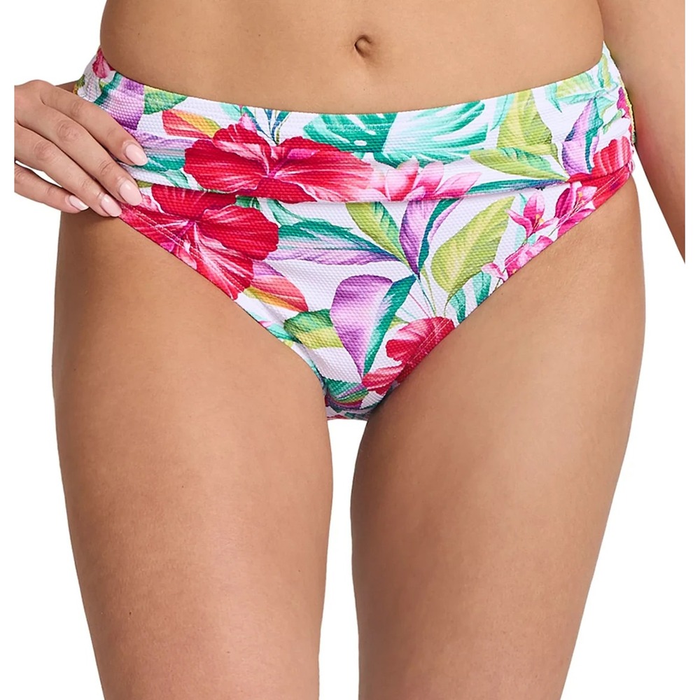 NWT Tommy Bahama Island Cays Fiesta High Waist Sash Bikini Bottoms XL Floral
